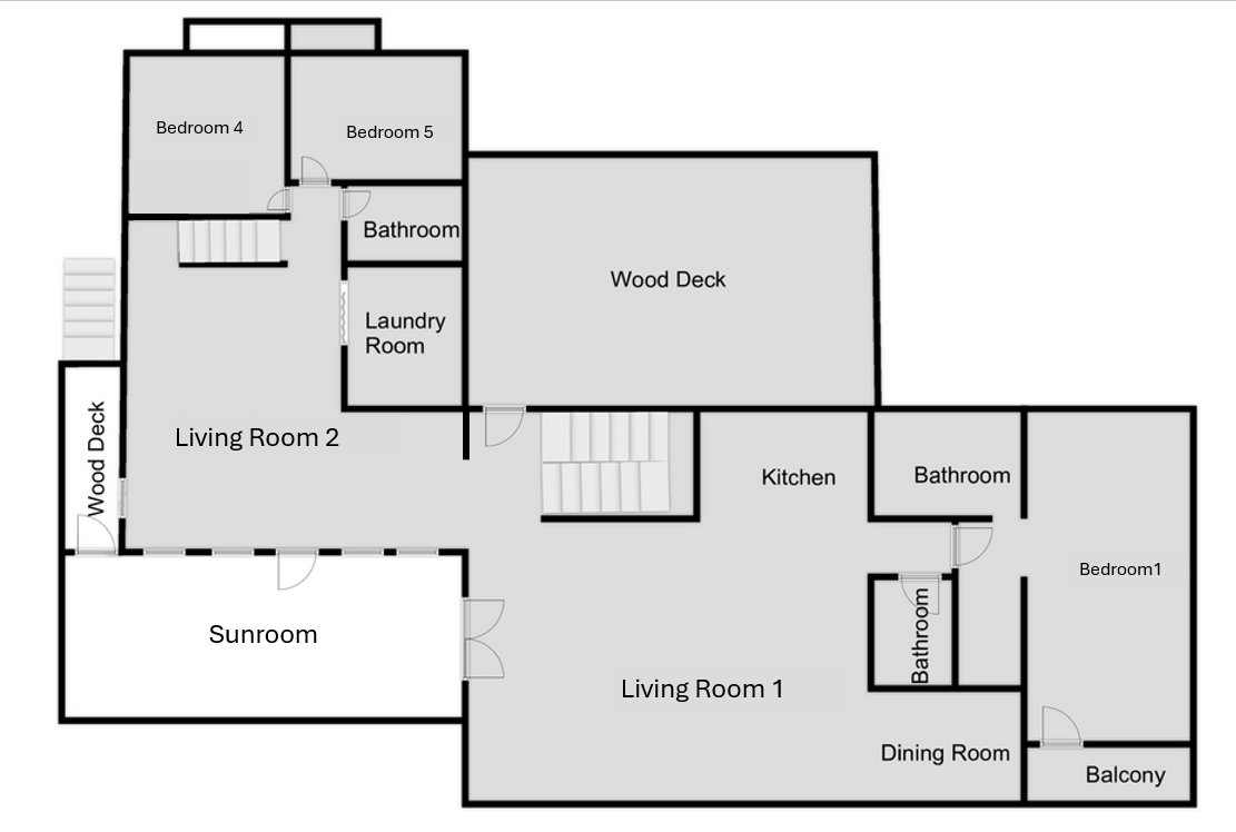 Main level floor plan