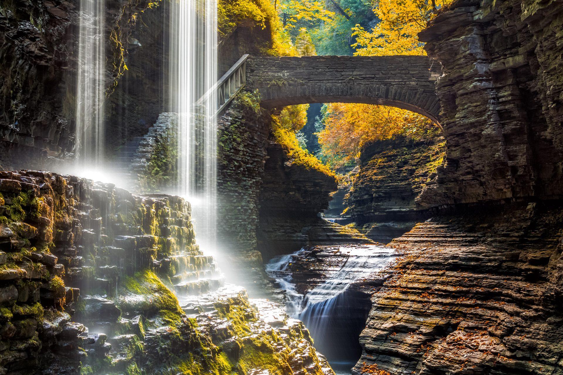 Watkins Glen State Park waterfall gorge